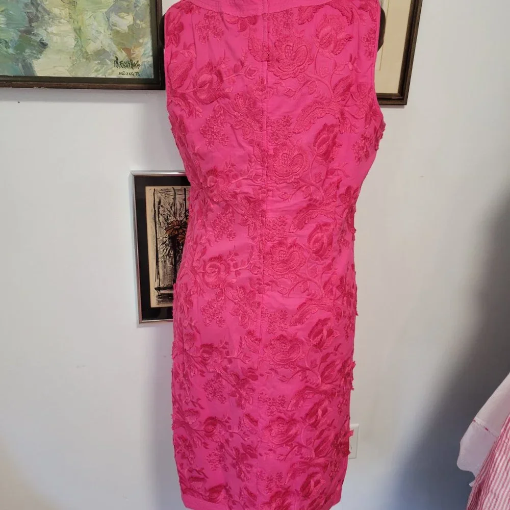 Talbots Pink Floral Midi Dress - Picture 4 of 7